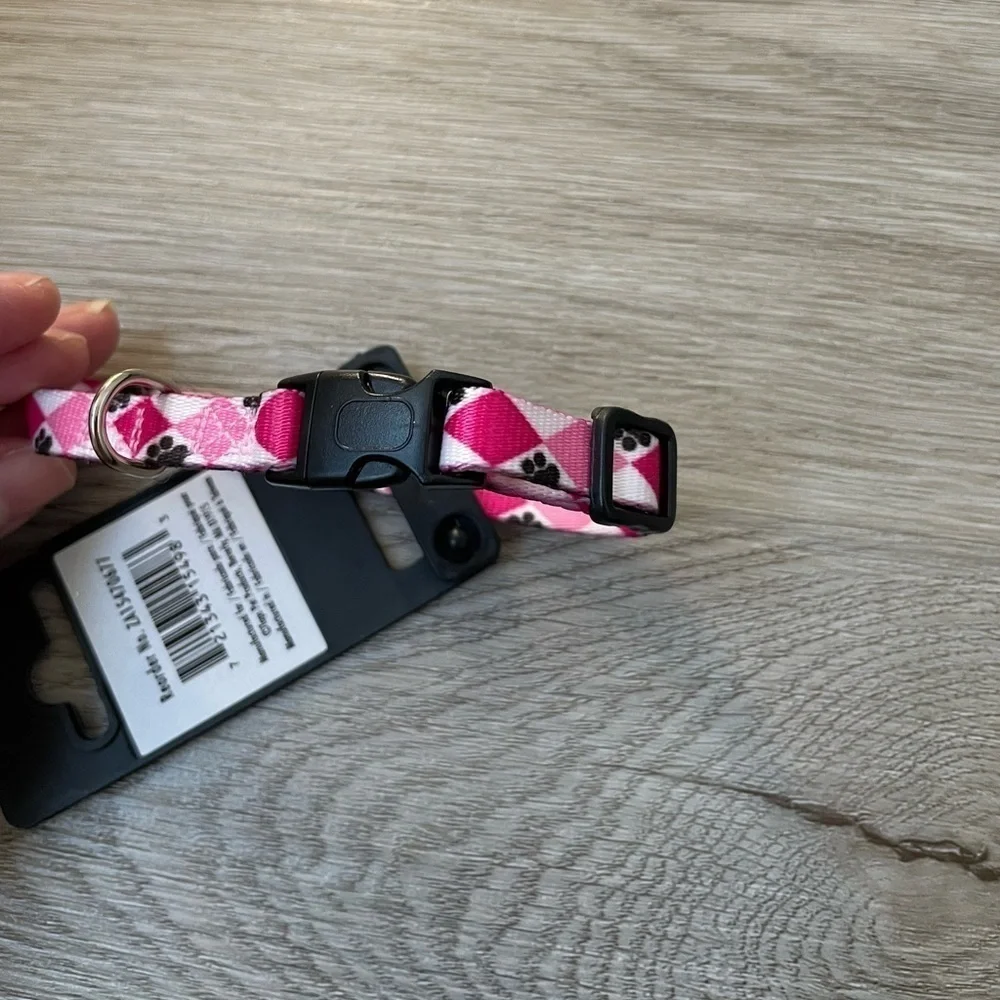 Casual Canine Pink Argyle Dog Collar